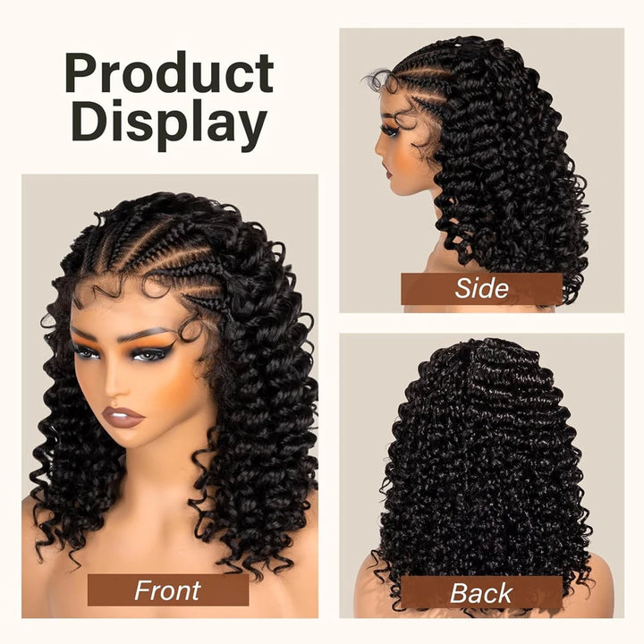 Kinky Curly Braided Lace Front Wig - JoySky Hair