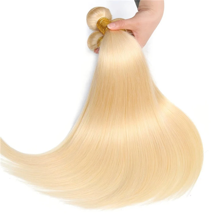 Blonde Bone Straight Human Hair Bundles