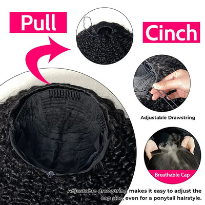 Burmese Curly Human Hair Wigs For Women Brazilian 4C Afro Kinky Culry 3 IN 1 Half Wig 100% Human Hair Wigs On Sale 300% Density