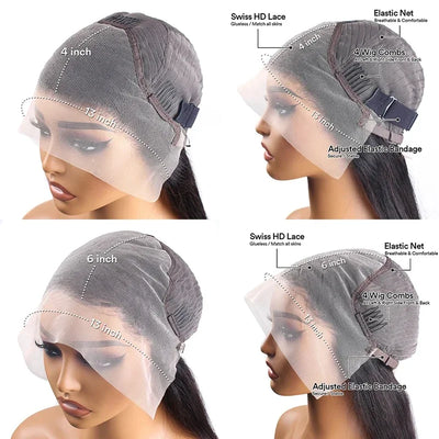 30 inch 13x4 Lace Front Human Hair Wigs Body Wave 13x6 HD Lace Frontal Wig 100% Human Hair Wigs Brazilian Curly Wigs