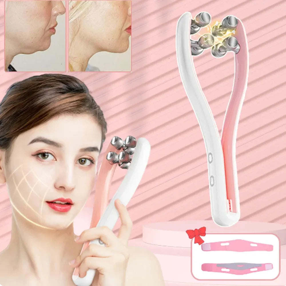 EMS micro-current roller thin face Massager y-face