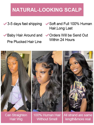 Body Wave Glueless Full Lace Human Hair Wigs For Black Women Lace Wig With Baby Hair Brazilian Virgin Lace Front Human Hair Wigs