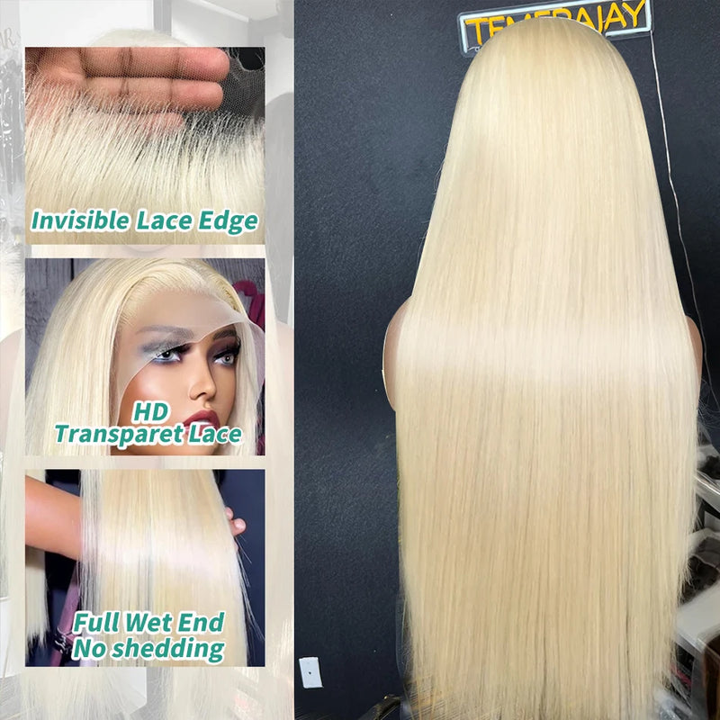 Poker Face 250% Hd Lace Wig 13x6 Human Hair Transparent PrePlucked Straight Lace Frontal 38 40 Inch Lace Front Wigs