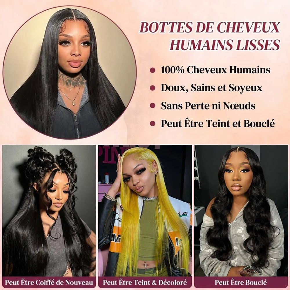 Bone Straight Human Hair Bundles – 30–32 Inch